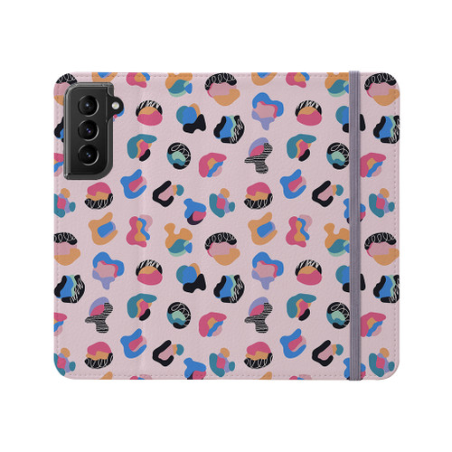 Colorful Leopard Pattern Samsung Folio Case By Artists Collection