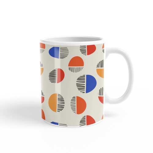 Abstract Circles Pattern Coffee Mug By Artists Collection