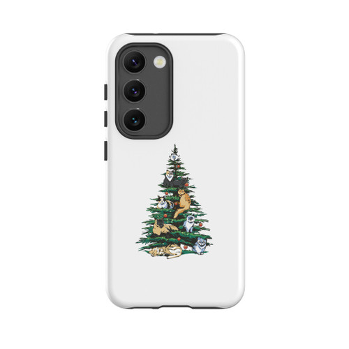 Christmas Tree Cats Samsung Tough Case By Vexels