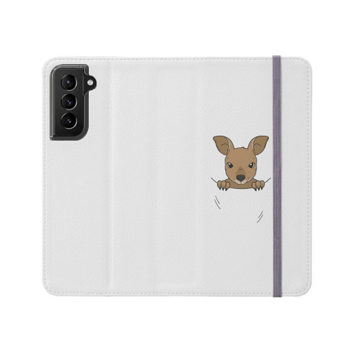 Baby Kangaroo Pouch Samsung Folio Case By Vexels