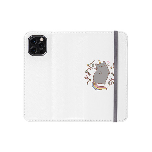 Cute Cat Unicorn iPhone Folio Case By Vexels