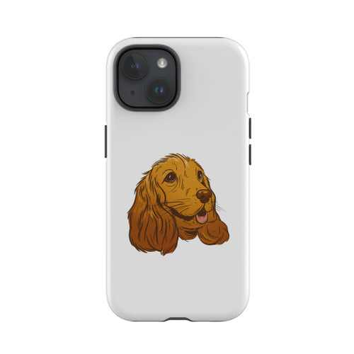 Cute Cocker Spaniel Illustration iPhone Tough Case By Vexels