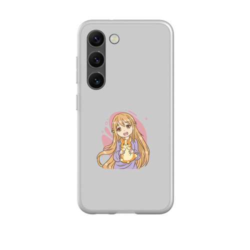 Anime Girl With Corgi Samsung Soft Case By Vexels