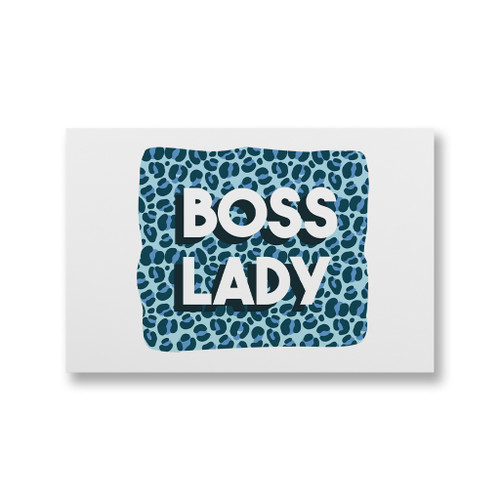 Boss Lady With Leopard Background Canvas Print By Vexels