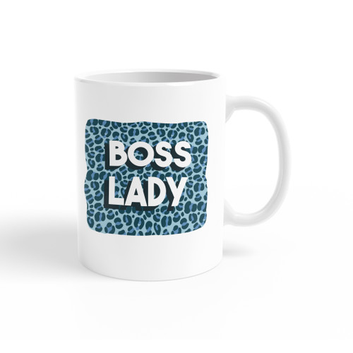 Boss Lady With Leopard Background Coffee Mug By Vexels