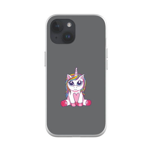 Big Eyed Unicorn Love iPhone Soft Case By Vexels
