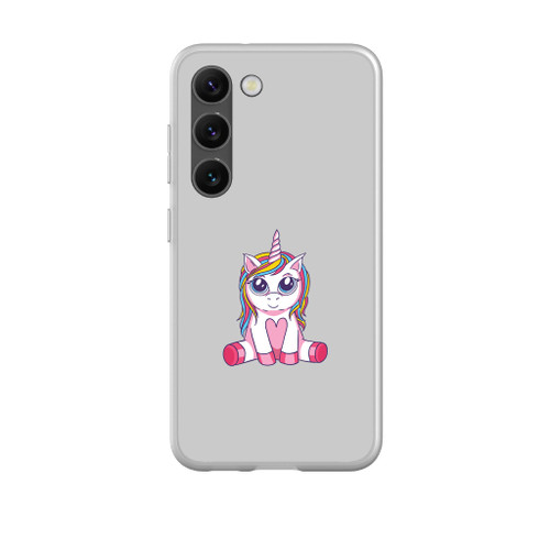 Big Eyed Unicorn Love Samsung Soft Case By Vexels