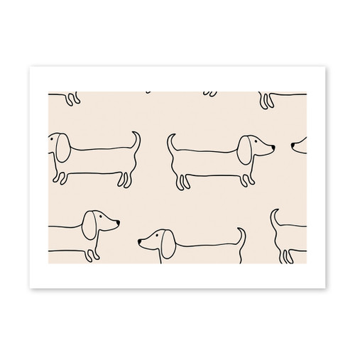 Dachshund Pattern Art Print By Artists Collection