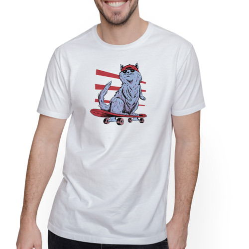 Cool Skateboard Cat T-Shirt By Vexels