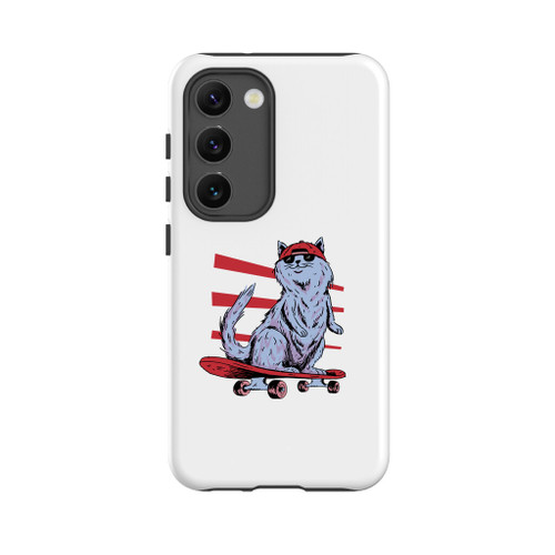 Cool Skateboard Cat Samsung Tough Case By Vexels