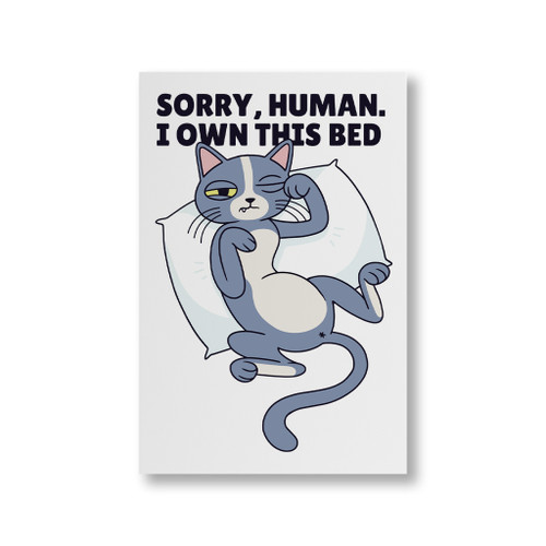 Sorry Human I Own This Bed Cat Canvas Print By Vexels