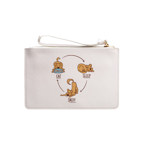 Dog Life Cycle Clutch Bag By Vexels
