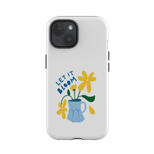 Let It Bloom Flower iPhone Tough Case By Vexels