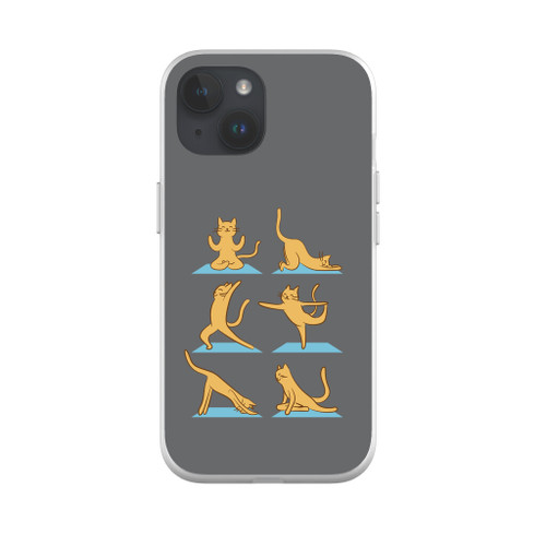 Cats Doing Yoga iPhone Soft Case By Vexels