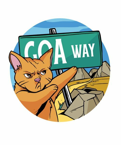 Goa Way Angry Cat Design By Vexels