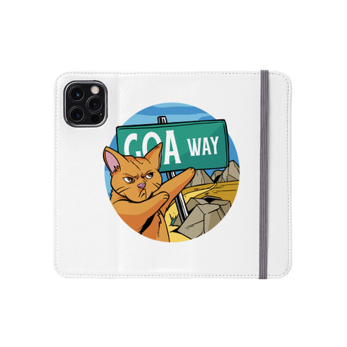 Goa Way Angry Cat iPhone Folio Case By Vexels