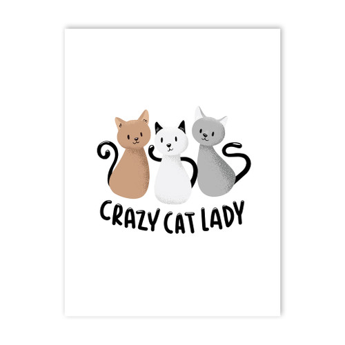 Crazy Cat Lady Art Print By Vexels