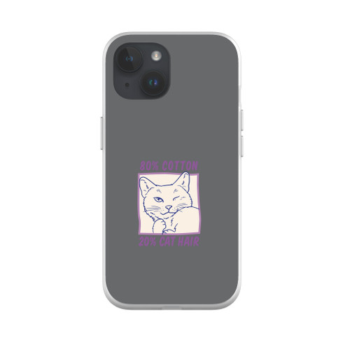 80% Cotton 20% Cat Hair iPhone Soft Case By Vexels