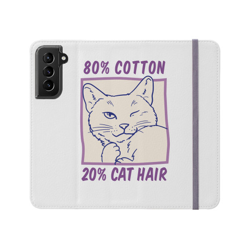 80% Cotton 20% Cat Hair Samsung Folio Case By Vexels