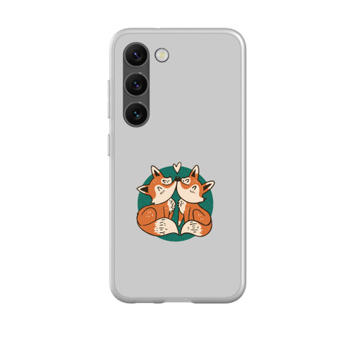 Foxes In Love Samsung Soft Case By Vexels