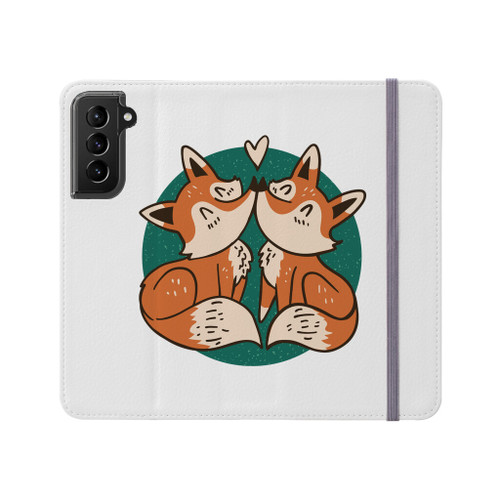 Foxes In Love Samsung Folio Case By Vexels