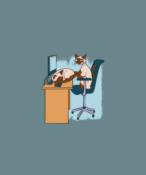 Workaholic Siamese Cat Design By Vexels