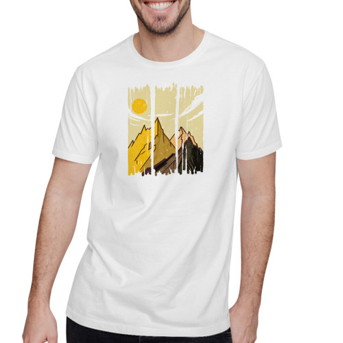 Mountain Landscape Brushstrokes T-Shirt By Vexels