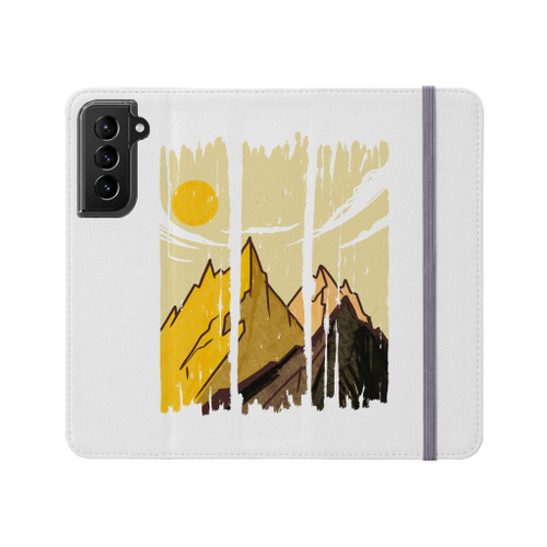 Mountain Landscape Brushstrokes Samsung Folio Case By Vexels