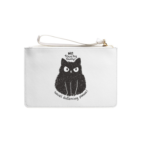 Social Distancing Kitty No Touchy Touchy Cat Clutch Bag By Vexels