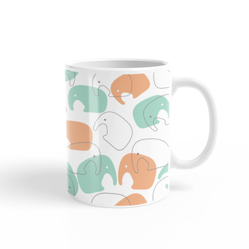 Elephant Pattern Coffee Mug By Artists Collection