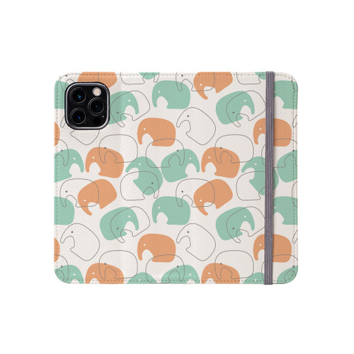 Elephant Pattern iPhone Folio Case By Artists Collection