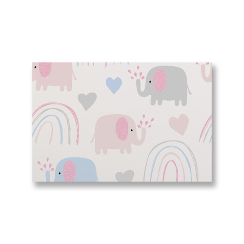 Elephant Rainbow Pattern Canvas Print By Artists Collection