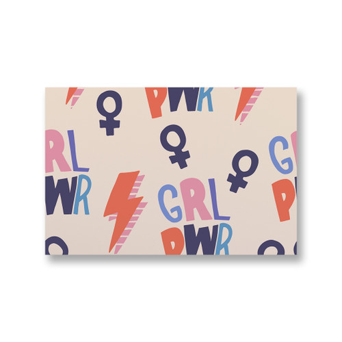 Girl Power Pattern Canvas Print By Artists Collection