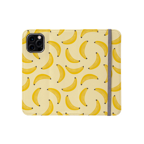 Hand Drawn Bananas Pattern iPhone Folio Case By Artists Collection