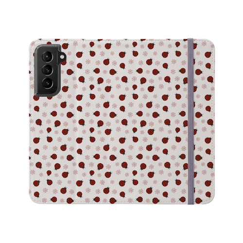 Ladybugs Pattern Samsung Folio Case By Artists Collection