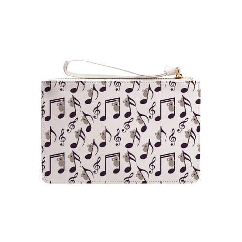 Music Pattern Clutch Bag By Artists Collection
