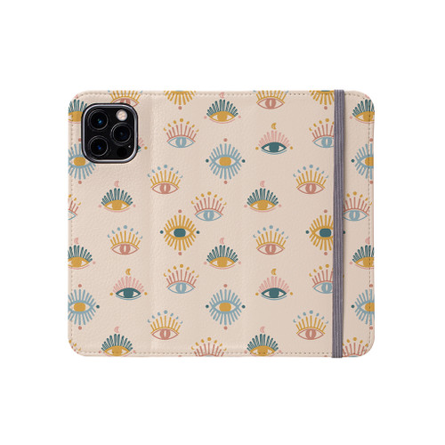 Mystical Eye Pattern iPhone Folio Case By Artists Collection