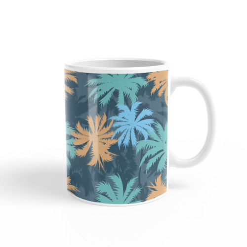Palm Trees Green Pattern Coffee Mug By Artists Collection