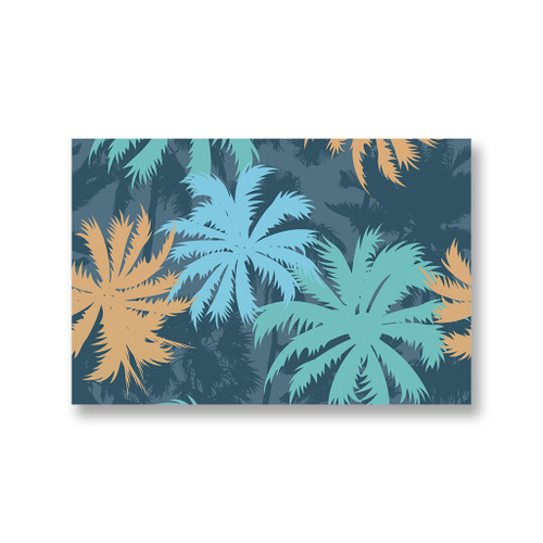 Palm Trees Green Pattern Canvas Print By Artists Collection