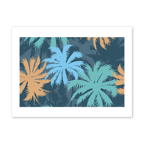 Palm Trees Green Pattern Art Print By Artists Collection