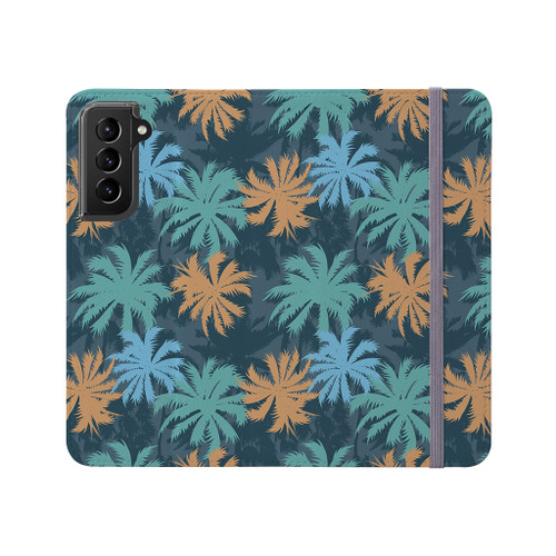 Palm Trees Green Pattern Samsung Folio Case By Artists Collection
