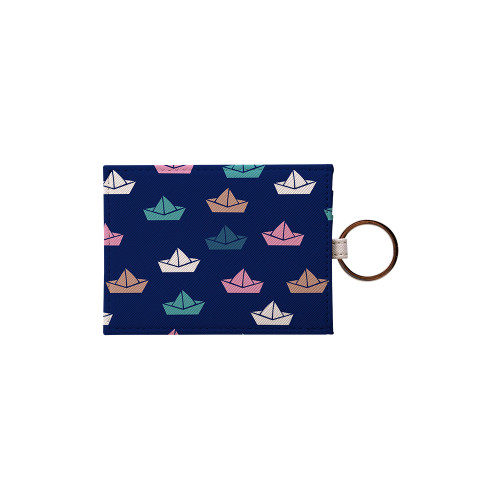 Paper Boats Pattern Card Holder By Artists Collection