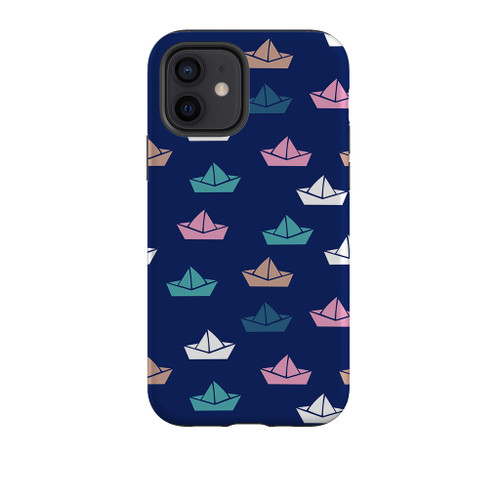 Paper Boats Pattern iPhone Tough Case By Artists Collection