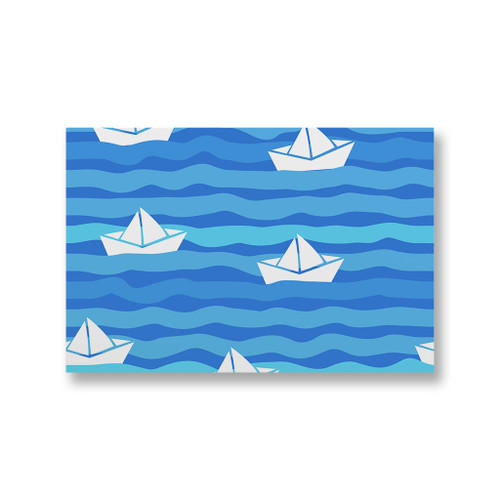 Paper Boat Pattern Canvas Print By Artists Collection