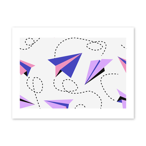 Paper Plane Pattern Art Print By Artists Collection