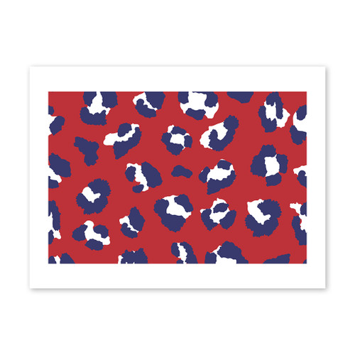 Patriotic Leopard Skin Pattern Art Print By Artists Collection