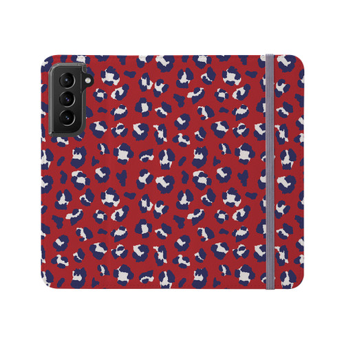 Patriotic Leopard Skin Pattern Samsung Folio Case By Artists Collection