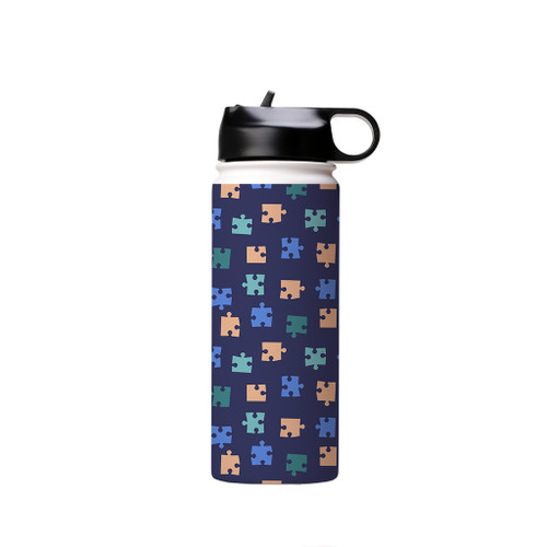 Puzzle Pattern Water Bottle By Artists Collection