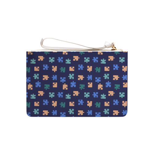 Puzzle Pattern Clutch Bag By Artists Collection
