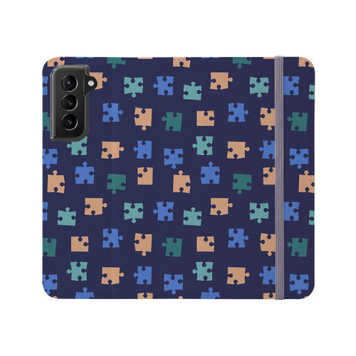 Puzzle Pattern Samsung Folio Case By Artists Collection